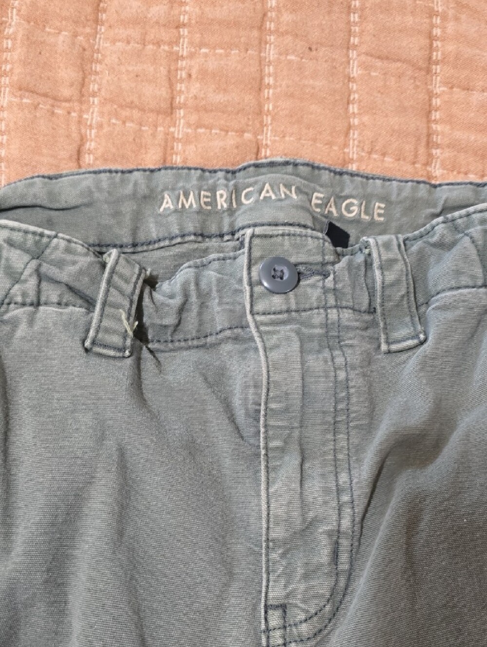 American Eagle Outfitters Women's Faded Sage Cargo Pants - Picture 3 of 7
